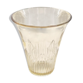 Art Deco yellow glass vase