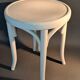 White lacquered beech stool 1950/1960.