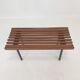 Bench in Teak with Brass Feet, Italy, 1950s