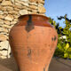 Ancient terracotta pottery jar