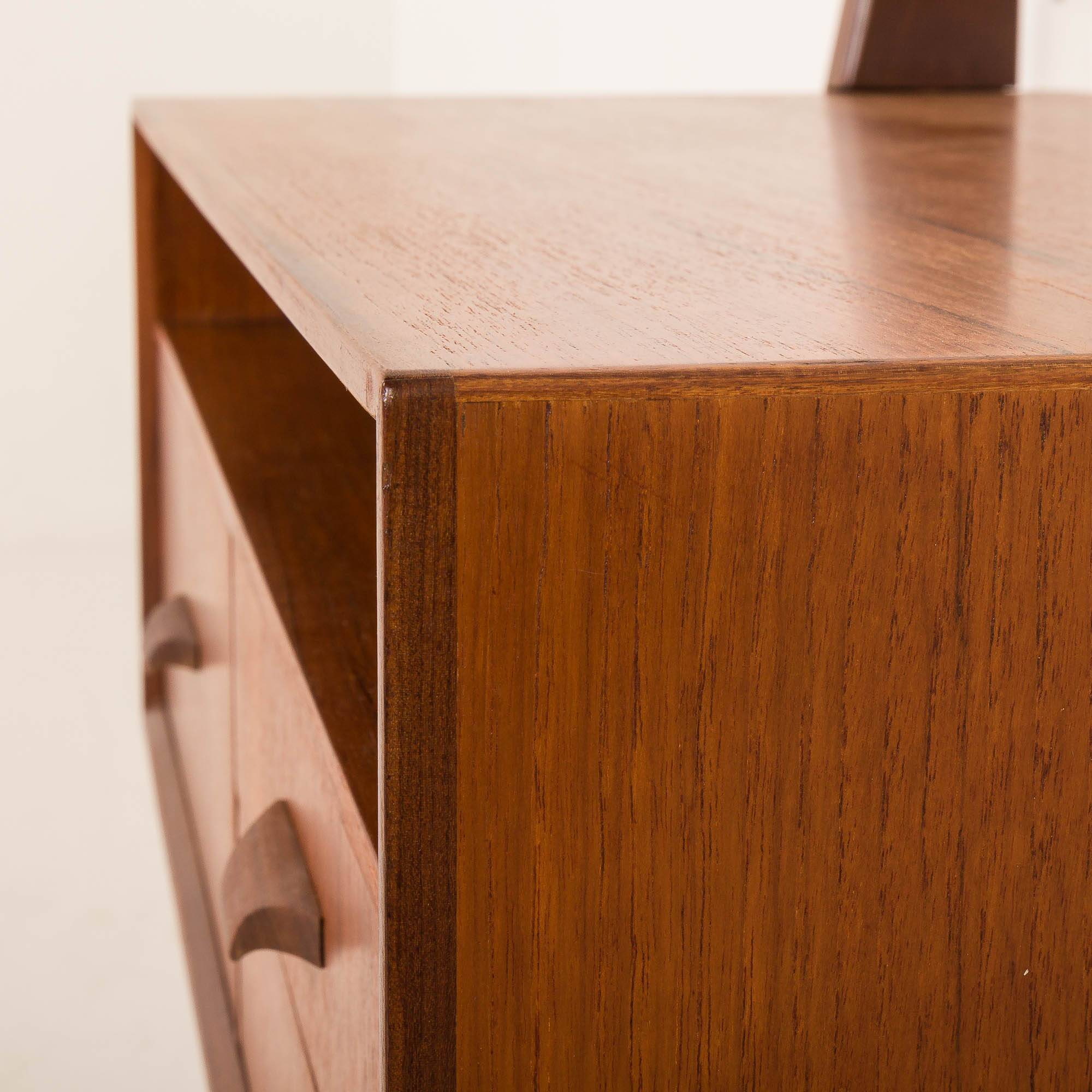 Scandinavian mid century vanity with adjustable mirror, 1960s