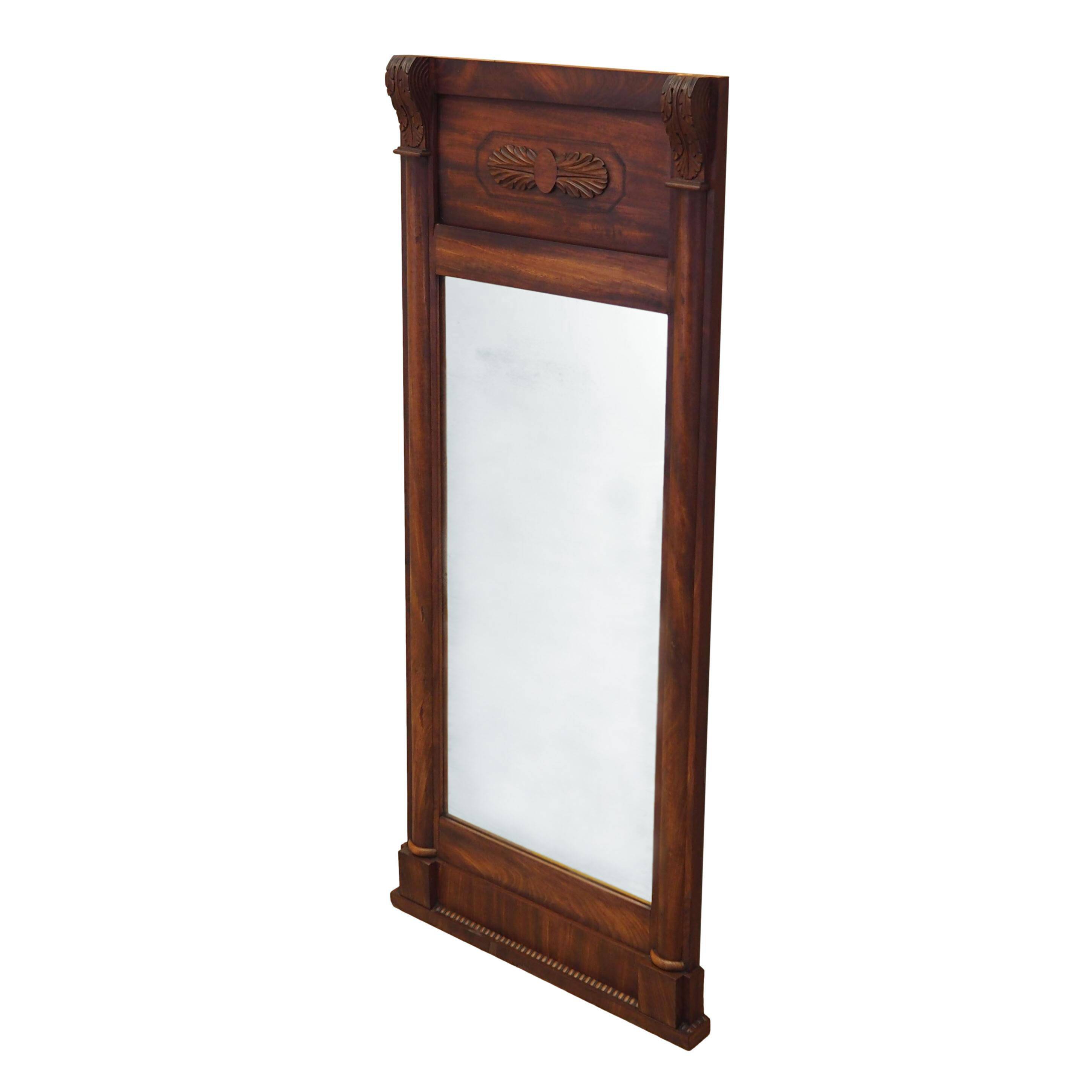 Mirror in wooden frame, Danish design, 1970s, production: Denmark