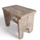 Rustic Weathered Wood Farm Stool/ Accent Table, Spain,  Early 20th-C