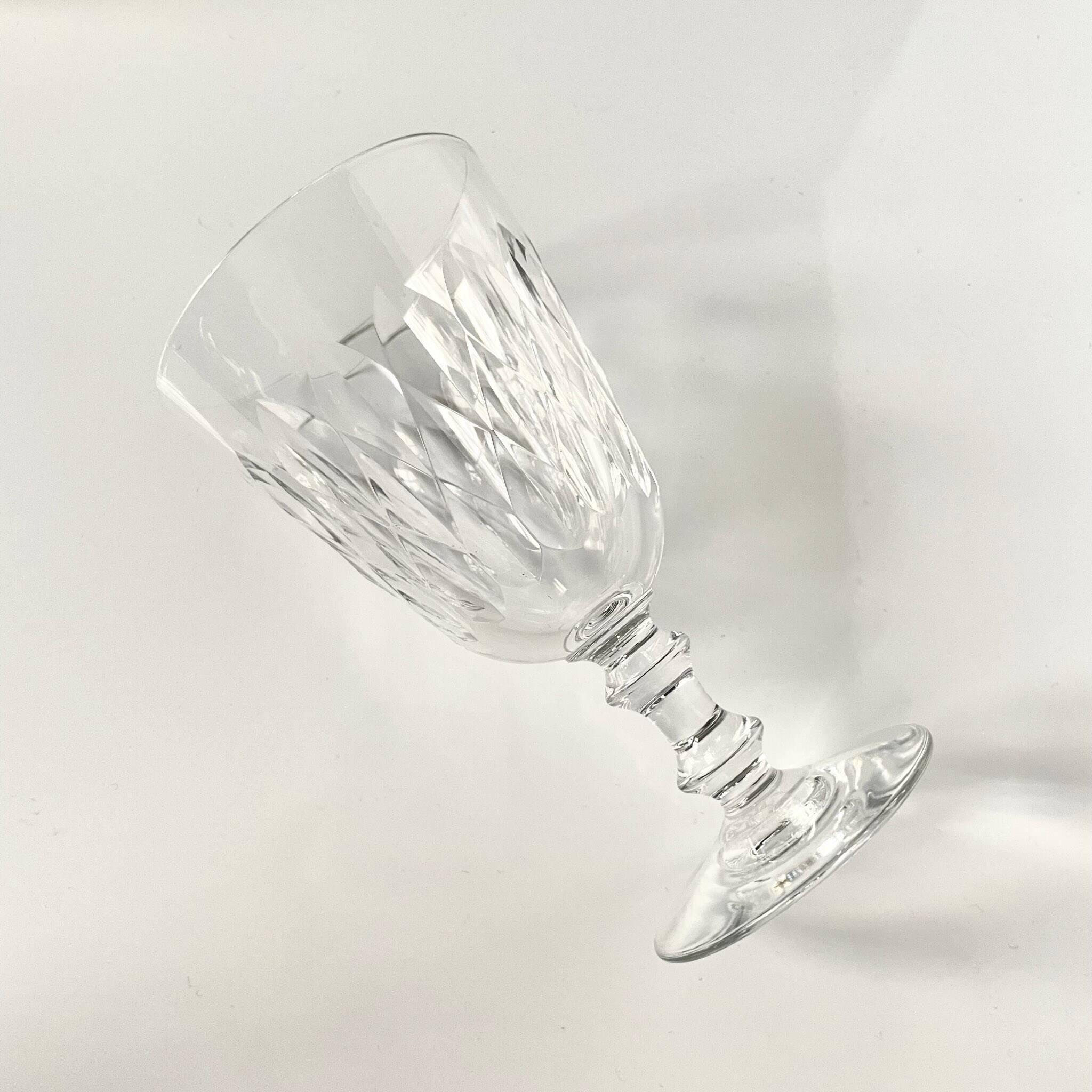 2 Baccarat crystal "Armagnac" model wine glasses