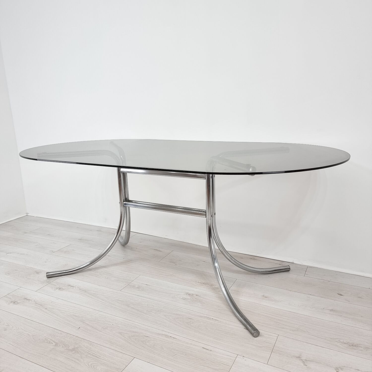 Smoked glass table 1970