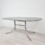 Table en verre fumé 1970