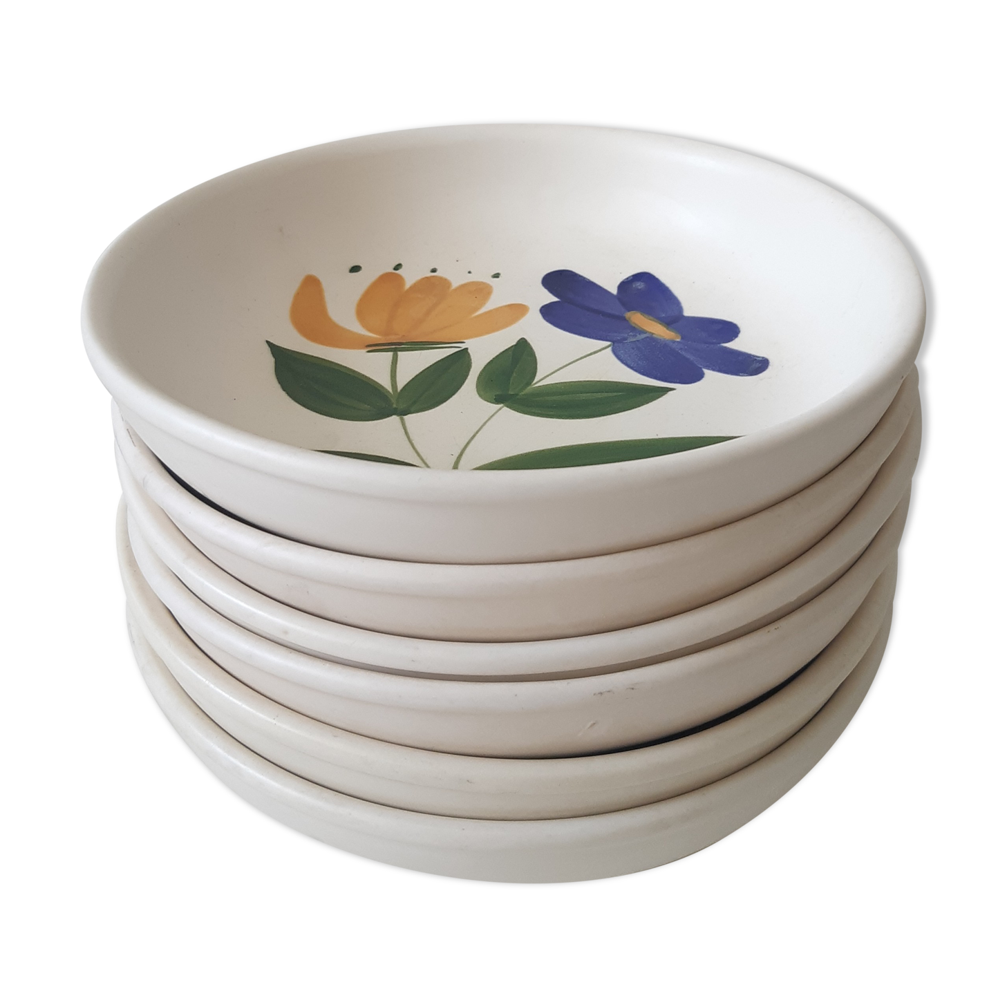 Set of 6 vintage hollow plates