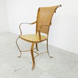 Vintage faux leather italian armchair, 1960s