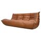 Togo Sofa in Brown leather attributed to Michel Ducaroy for Ligne Roset.