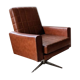 Fauteuil pivotant skaï et chrome années 60