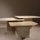 Nesting Table Set in Travertine | Italy 1970s