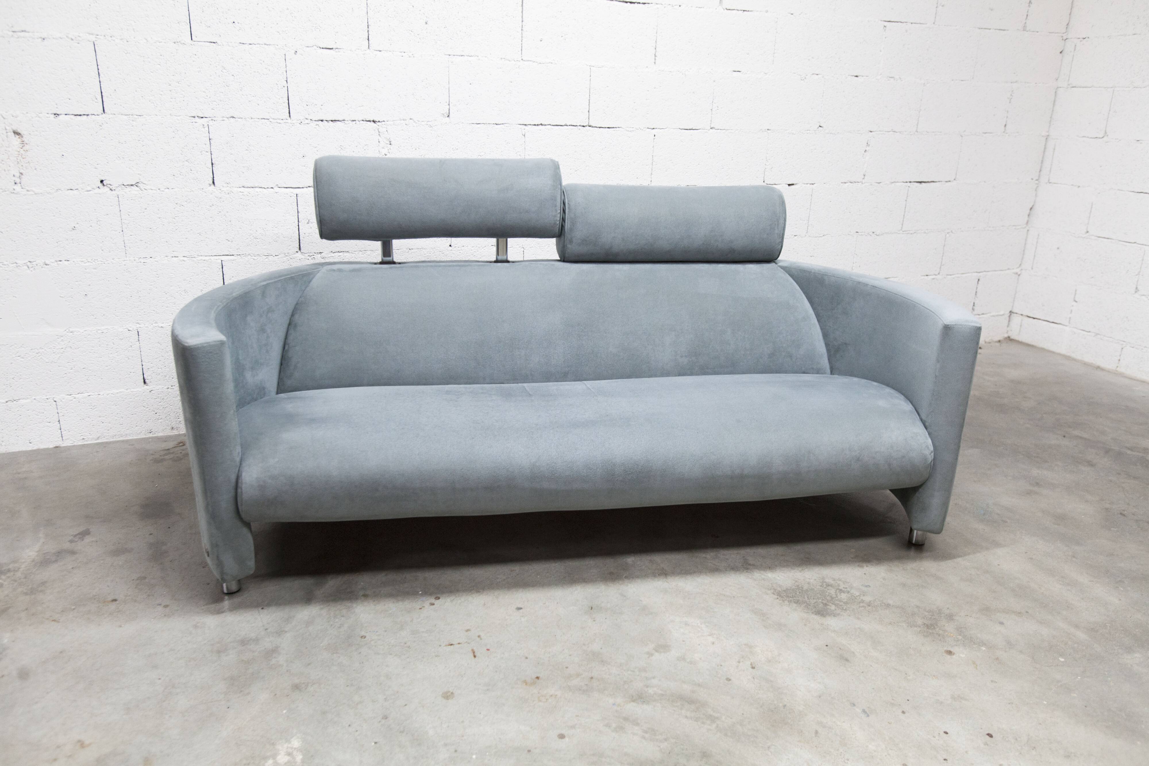 Negresco Sofa Design Bernard Massot for Neology France Moiré Velvet