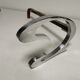Pair of andirons in brushed steel and metal edition Jean-Paul Créations circa 1970
