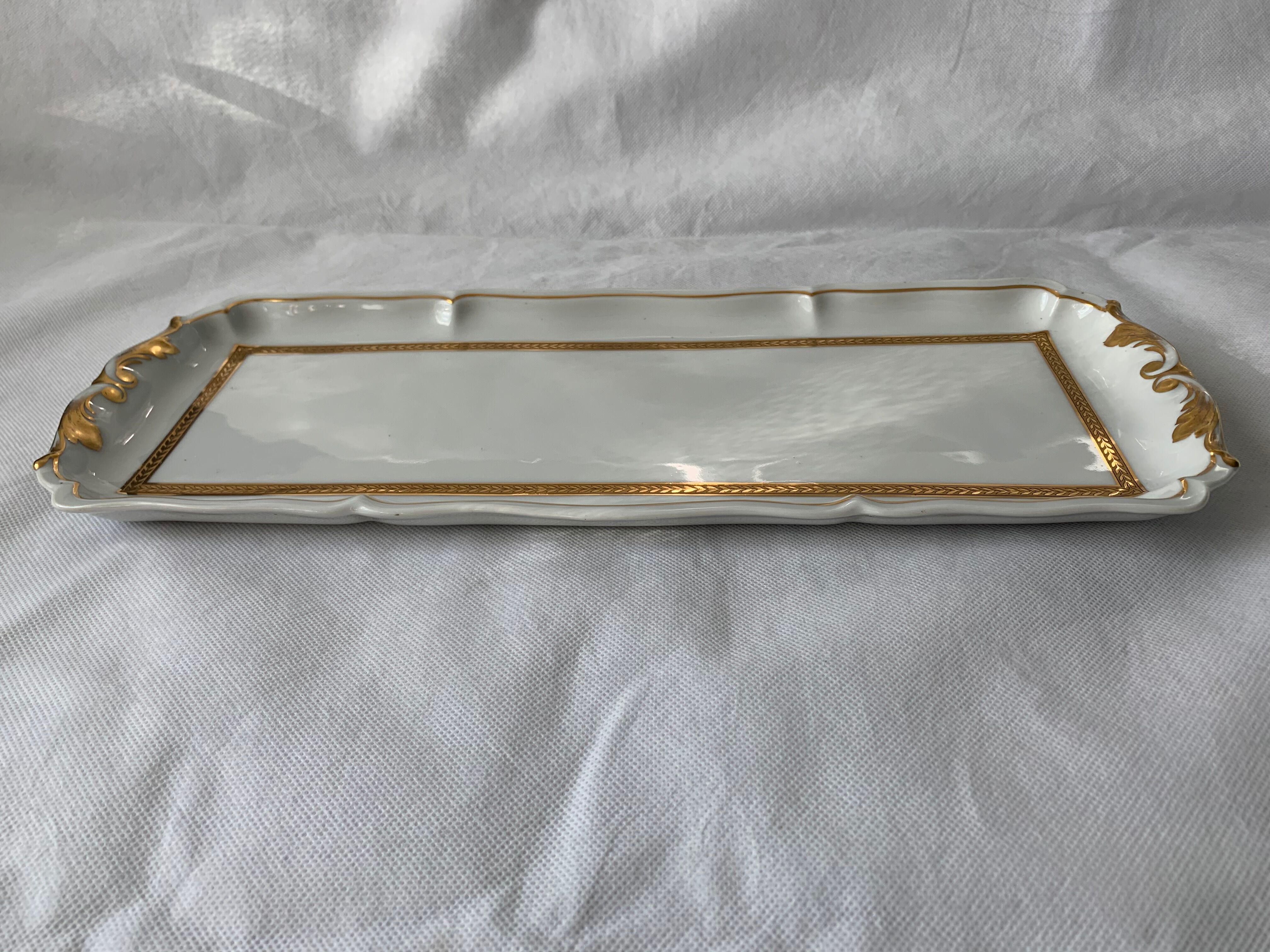 Ancient Royal Factory of Limoges Gold Porcelain Cake