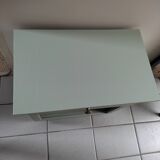 Bedside table wood restyled pale green