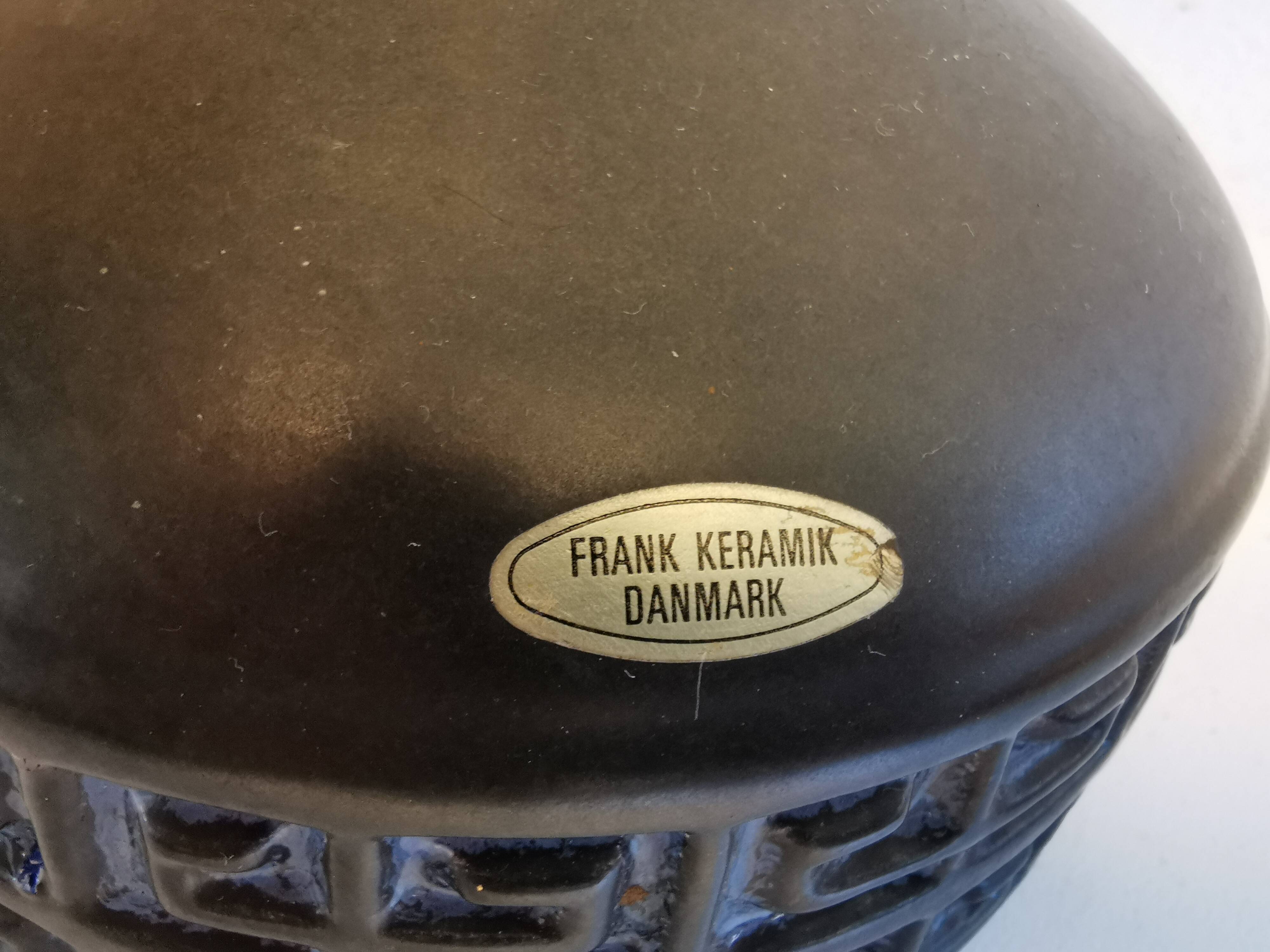 Ceramic table lamp, made by Franck Keramik Danmark.