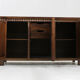 Vintage Spanish brutalist sideboard solid walnut wood 1960s