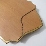 Antique Louis XV style mirror, vintage carved gilded wooden frame with pearls