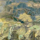 Tableau ancien, paysage, bord de rivière, années 50/60