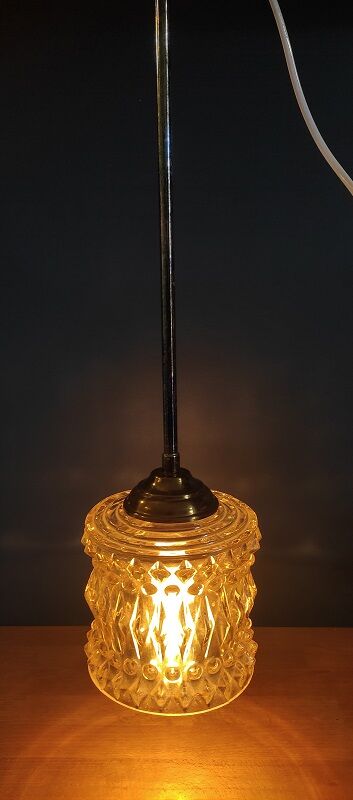 Chandelier entry support gilded metal patinated globe molded glass