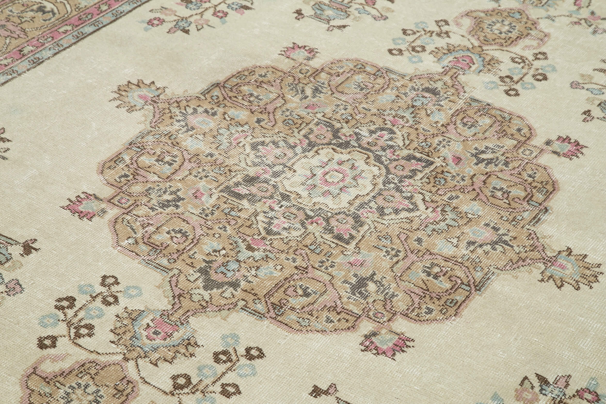 Hand-knotted wool turkish beige carpet 190 cm x 311 cm - 25054