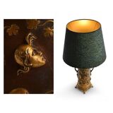 Lampe à pétrole du XIXème siècle en bronze doré