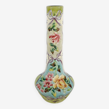 Important earthenware vase by Longchamp, Art Nouveau - 1900