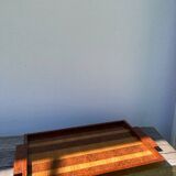 Rectangular art deco tray in lacquered wood