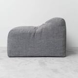 Paire de fauteuils en tissu gris vintage des années 1970