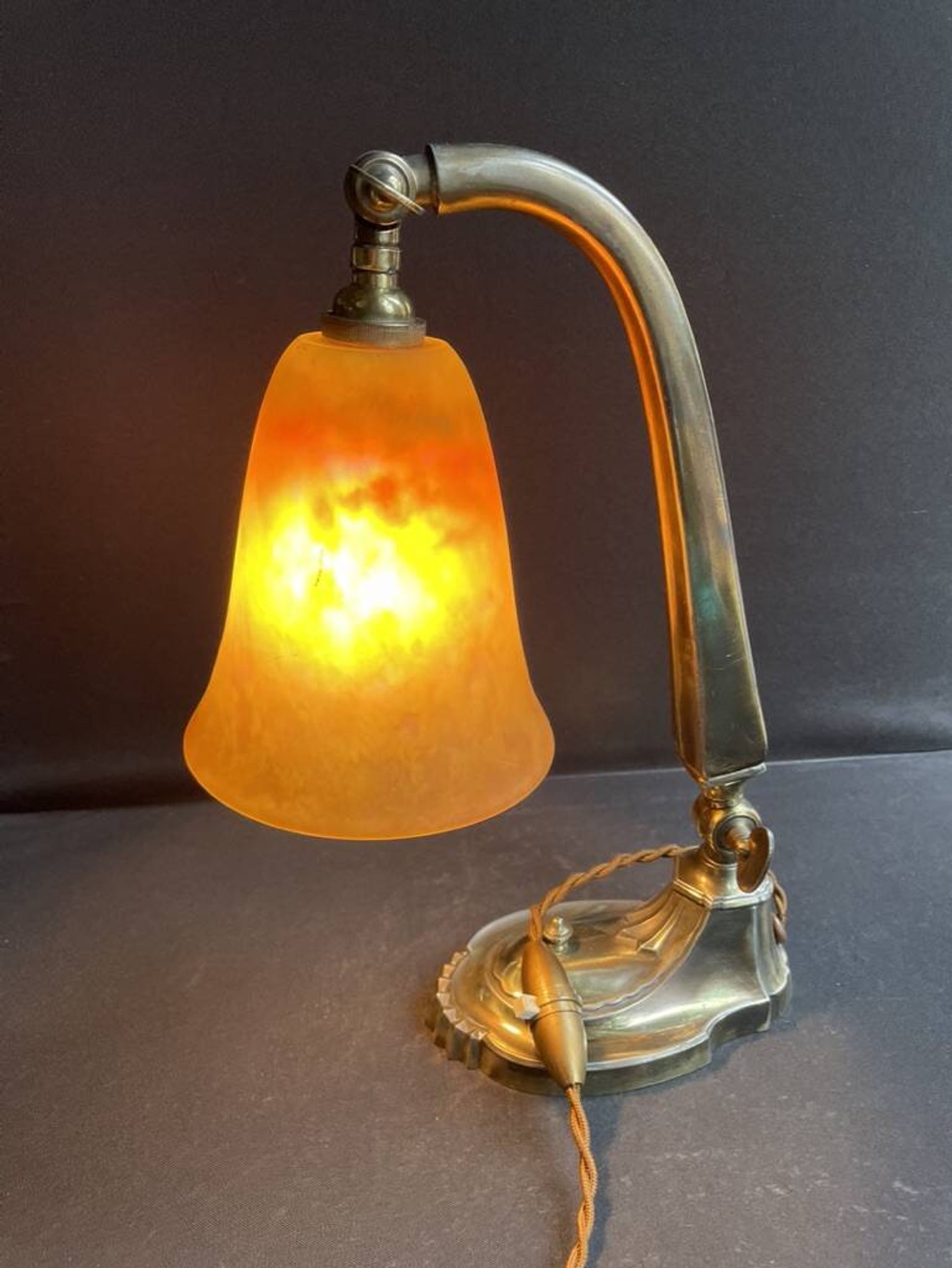 Lampe de bureau – Daum Croix de Lorraine Nancy