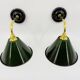 Enamelled sheet metal wall lights