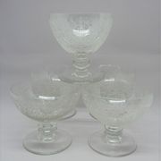 5 glasses of Baccarat France champagne glasses