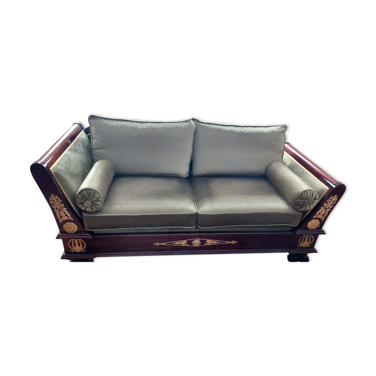 Empire style mahogany bench