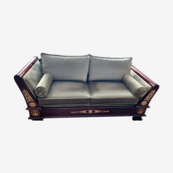 Banquette style Empire en acajou