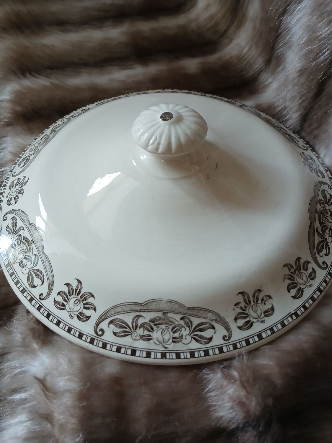 Soupière ancienne en Terre de fer Longchamp