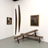 Pair of Solid Oak Farm Benches