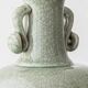 Celadon Crackle Glaze Porcelain Table Lamp in Chinese Style with Scroll Handles