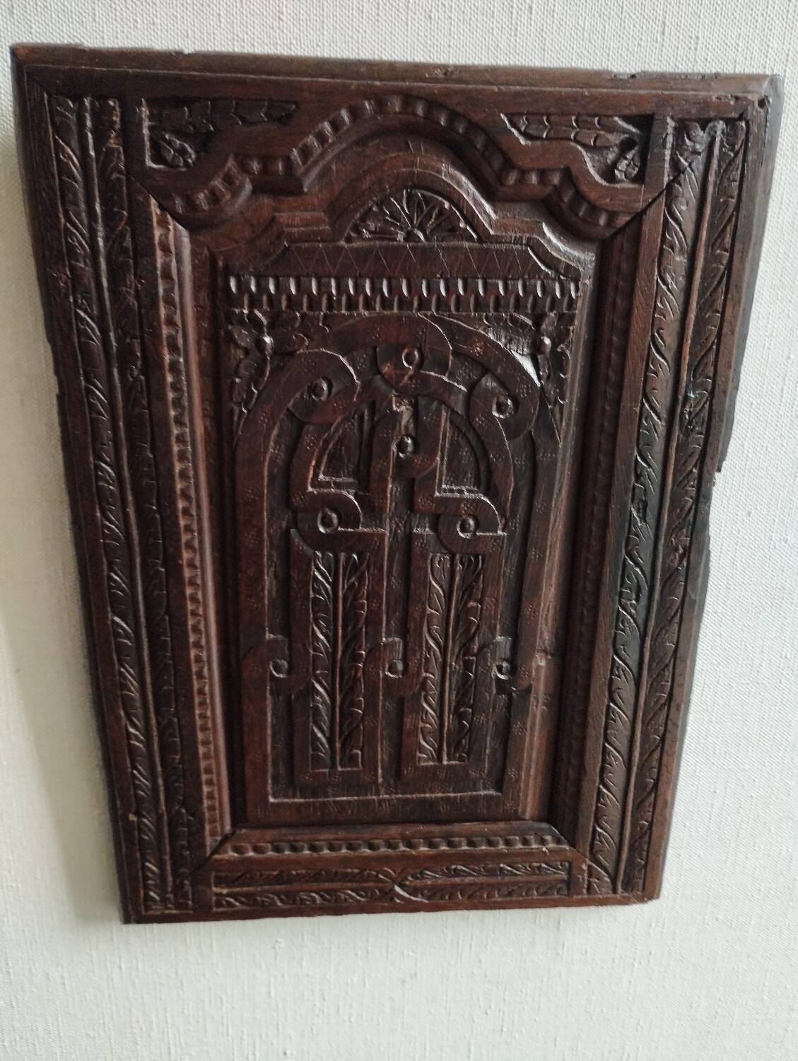 Carved wooden panels
