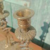 Antique bronze candlesticks
