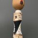 Japanese Kokeshi doll keel shape wood polychrome decoration early twentieth century