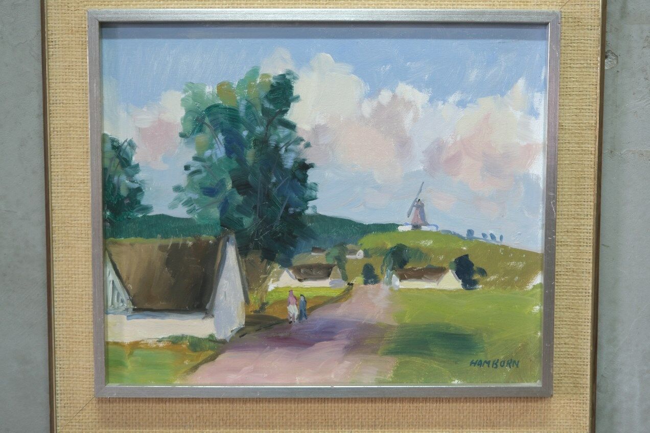 Axel Hamborn (1892-1971) Swedish modern landscape, 1960s, oil on canvas, framed