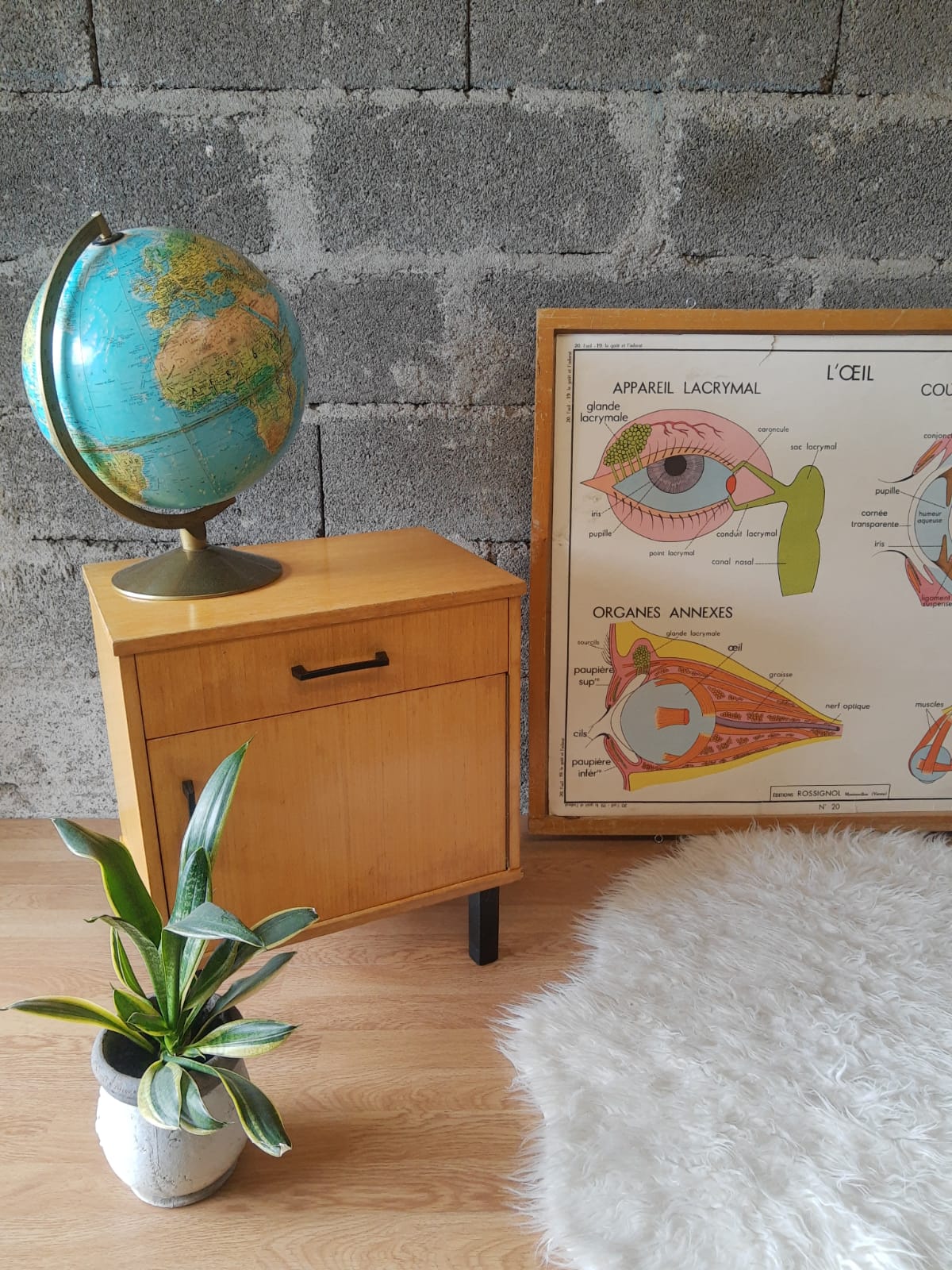 Bedside table 50s-60s - vintage