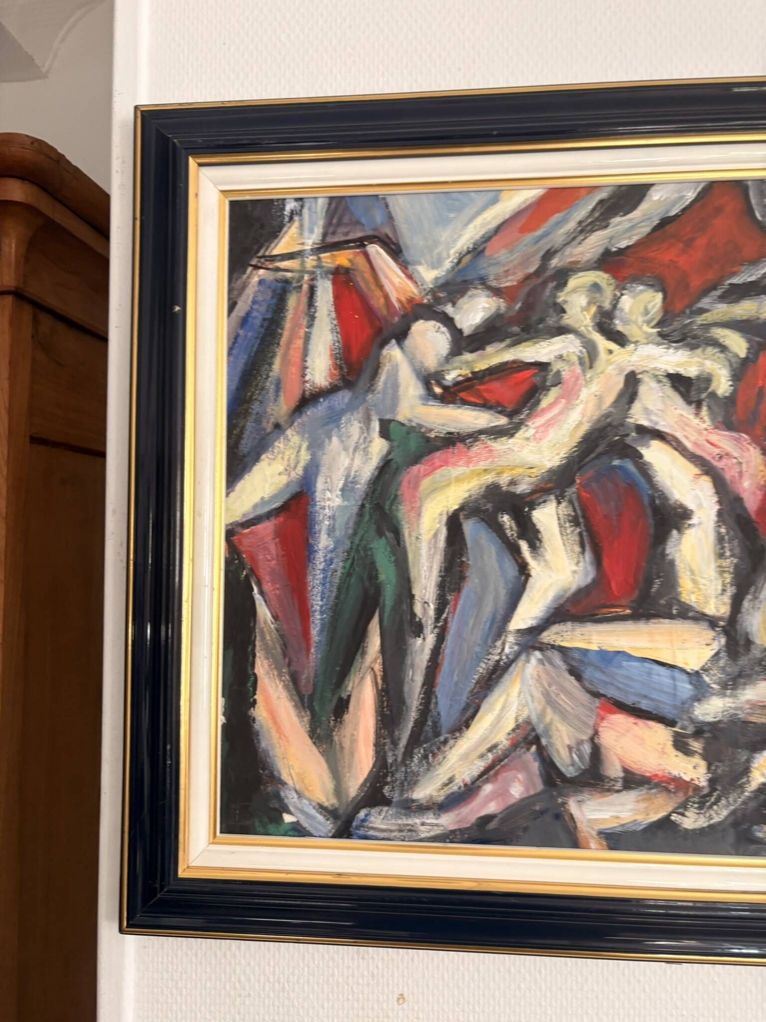 Oil Painting Canvas Cubist Cubist Scene Figurative Dance
