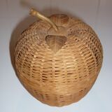Apple box in vintage wicker