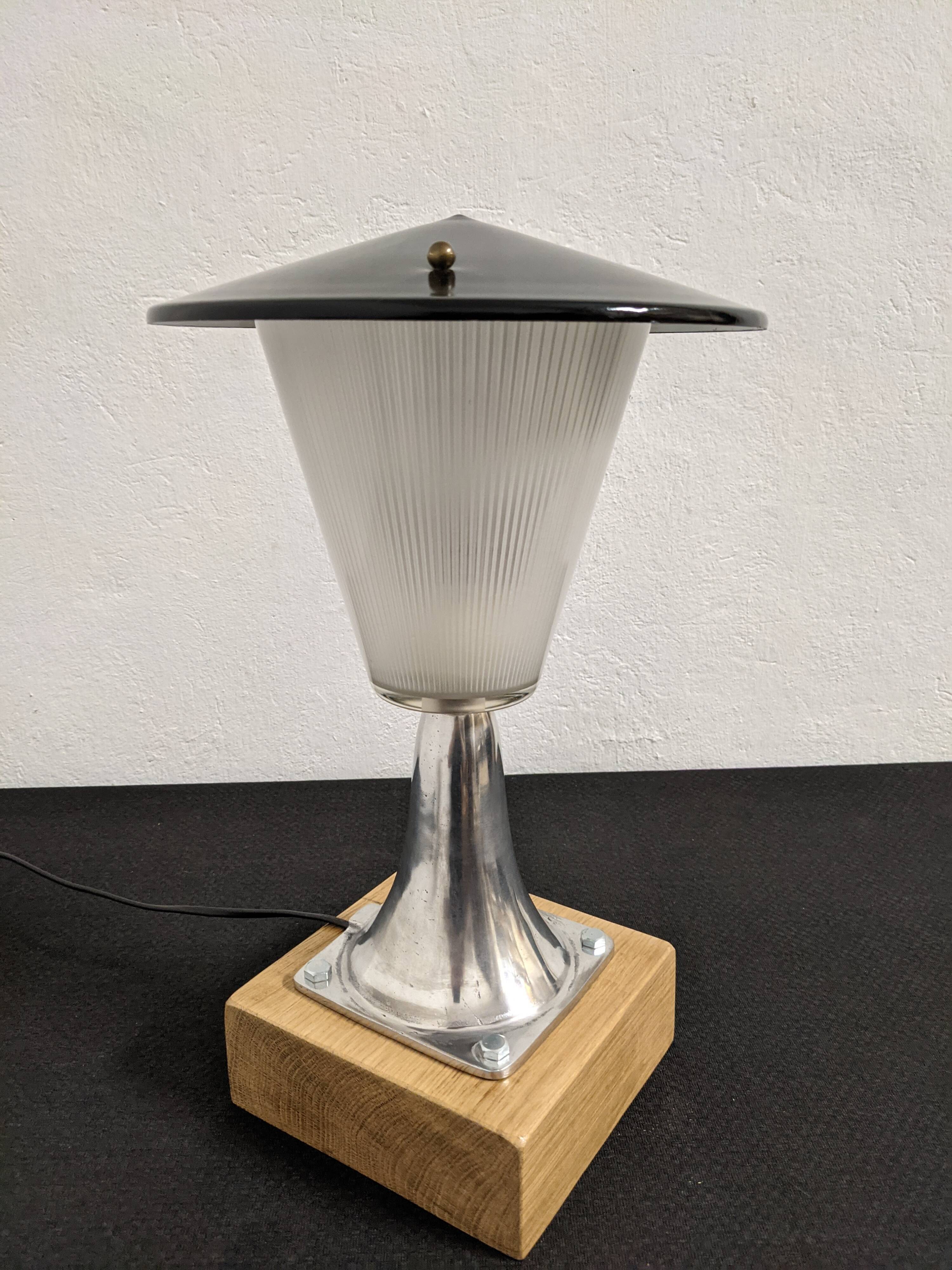 Holophane glass lamp from the 50s/60s