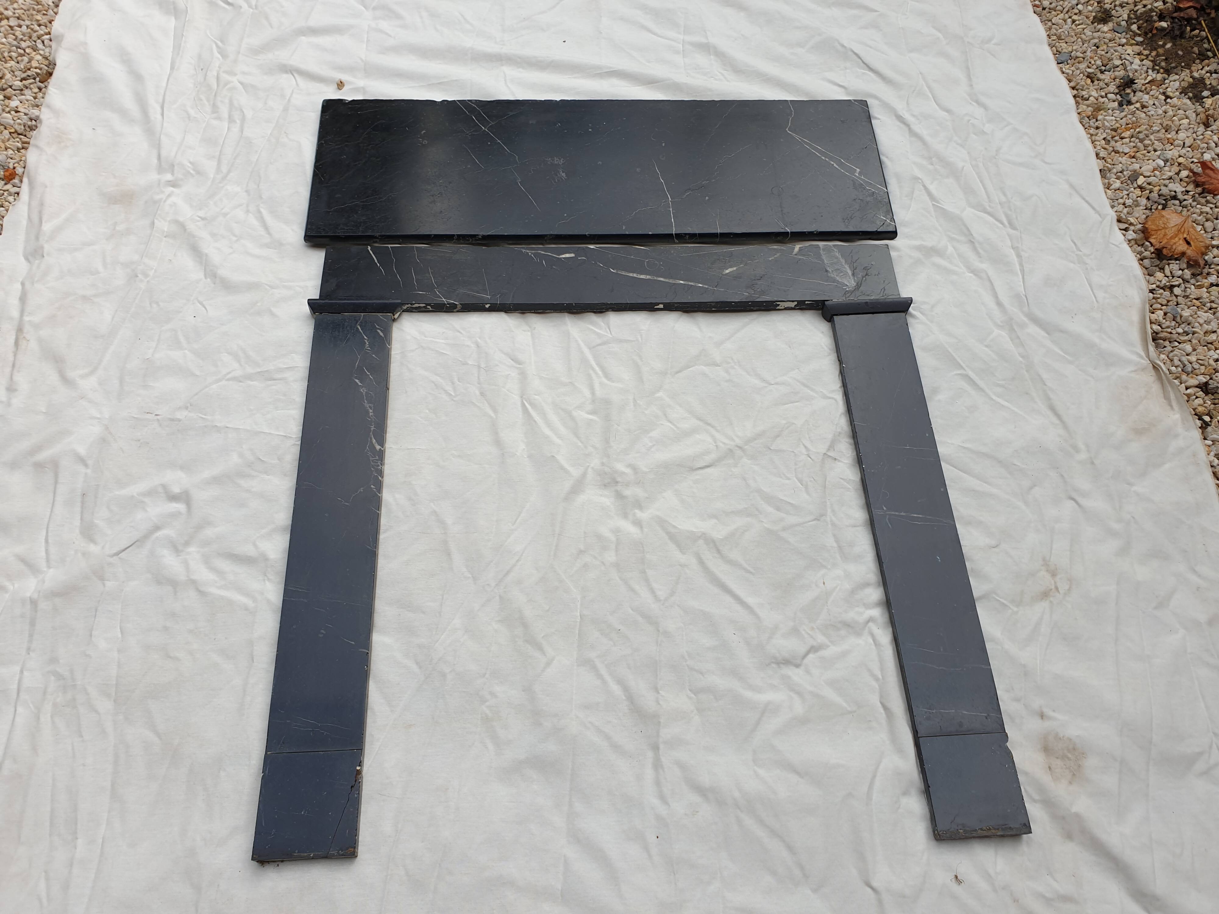 Black marble fireplace Napoleon III