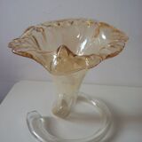 Murano blown glass corolla vase