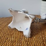 2-light Delft chandelier