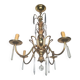 Bronze and crystal chandelier in the style of the Baguès house