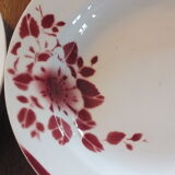 6 Hollow plates of the 40s decoration Flowers - Saint Amand Terre de Fer